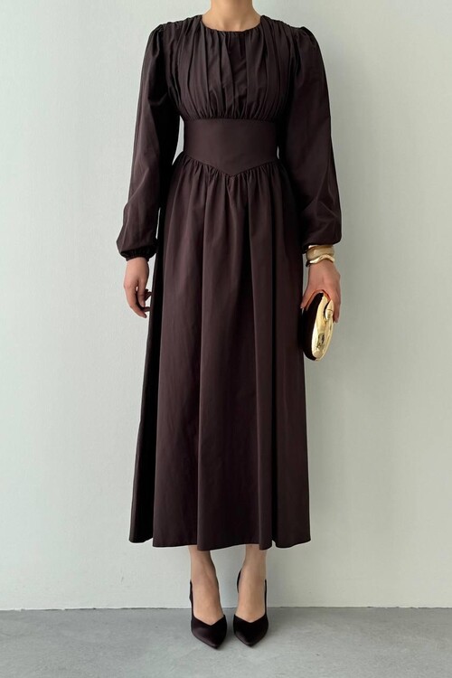 Overa Korsaj Detaylı Elbise