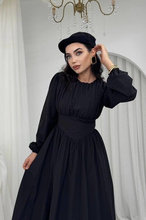 Overa Korsaj Detaylı Elbise