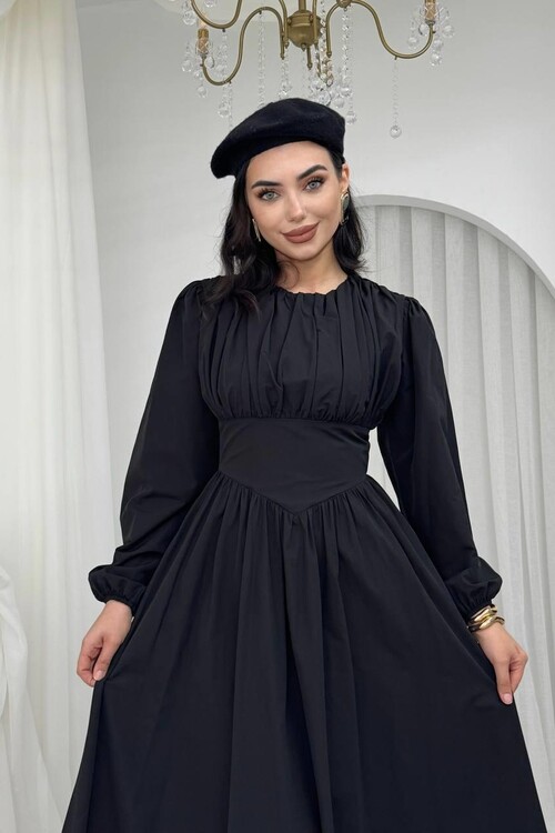 Overa Korsaj Detaylı Elbise