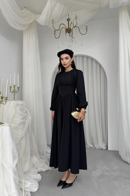 Overa Korsaj Detaylı Elbise