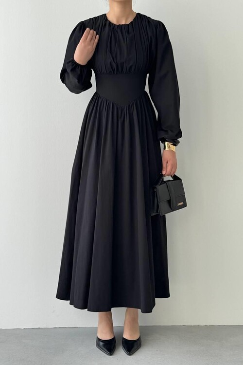 Overa Korsaj Detaylı Elbise