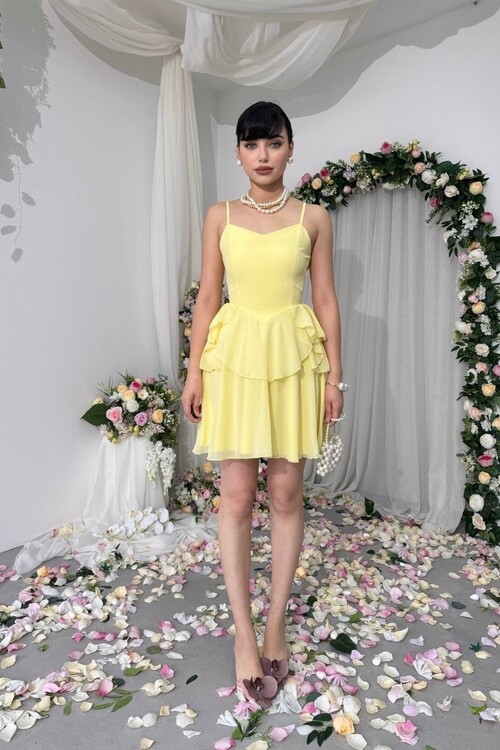 Panl İp Askılı Elbise