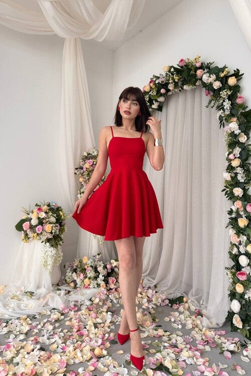 Pole İp Askılı Elbise