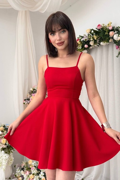 Pole İp Askılı Elbise