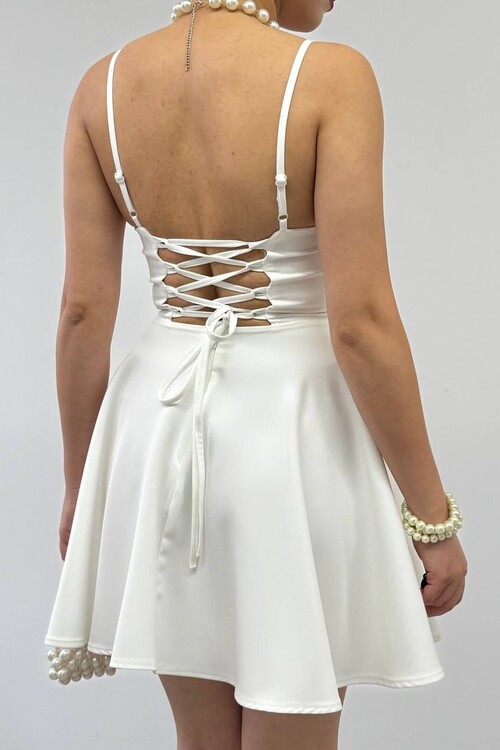 Pole İp Askılı Elbise