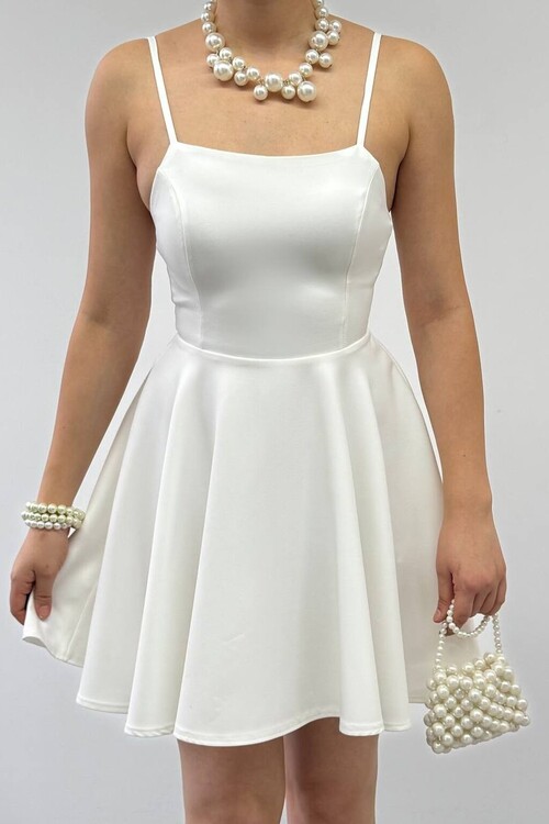 Pole İp Askılı Elbise