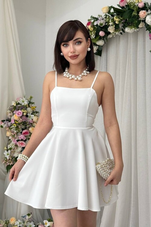 Pole İp Askılı Elbise