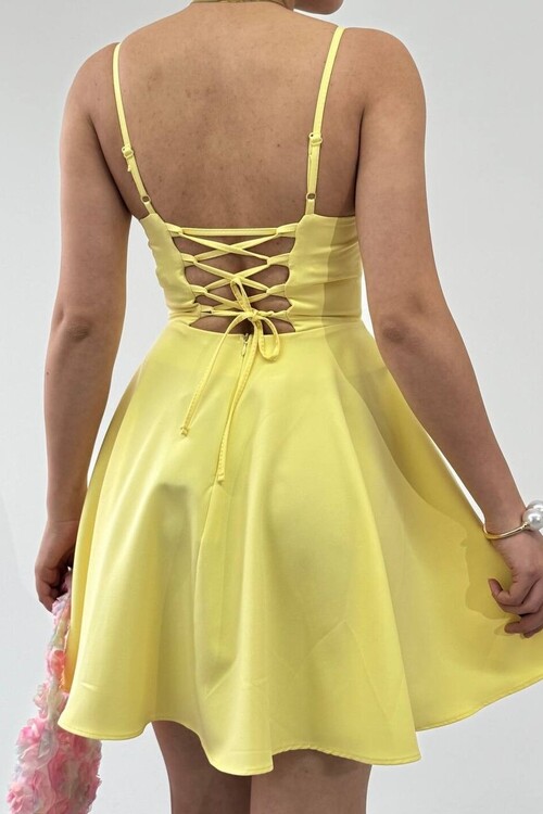 Pole İp Askılı Elbise