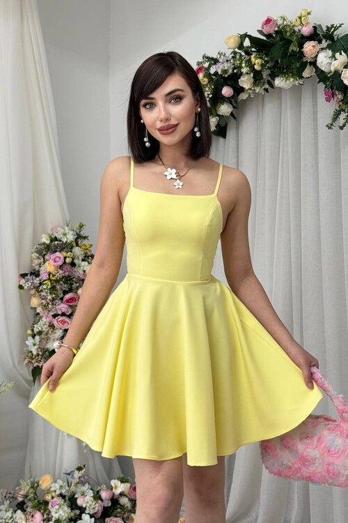 Pole İp Askılı Elbise