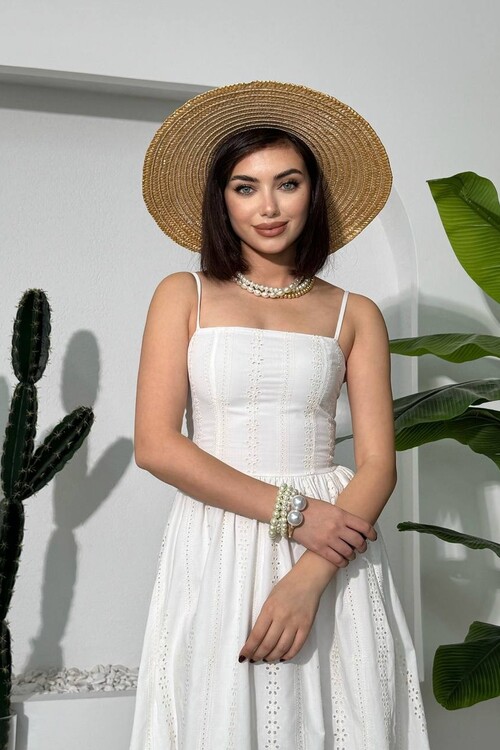 Rona İp Askılı Elbise