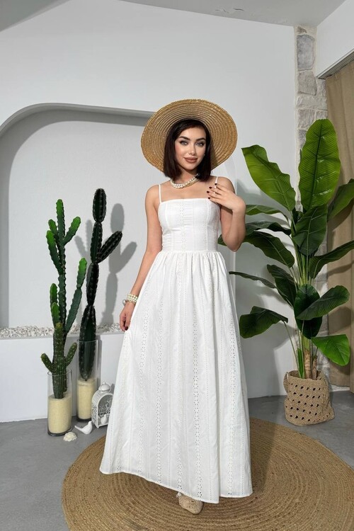 Rona İp Askılı Elbise