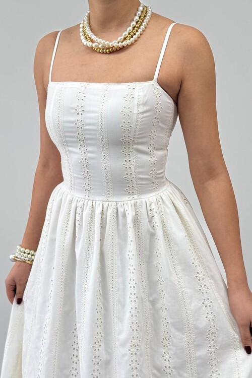 Rona İp Askılı Elbise