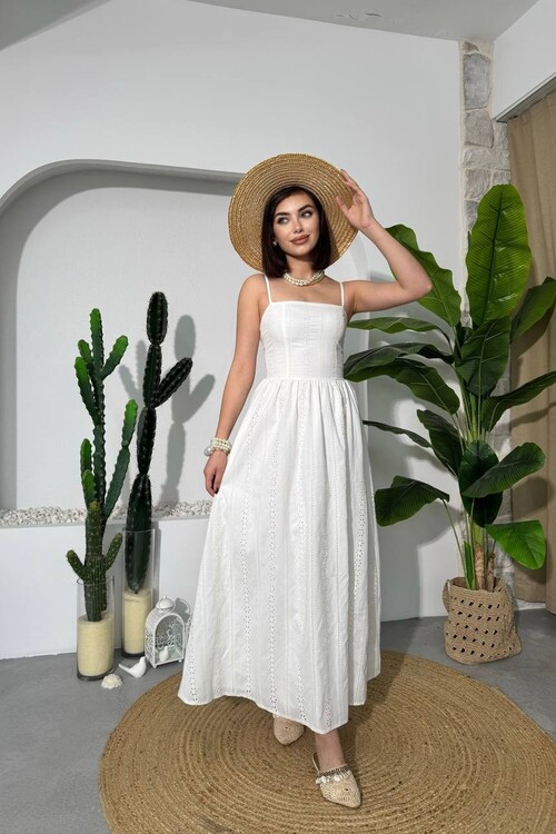 Rona İp Askılı Elbise