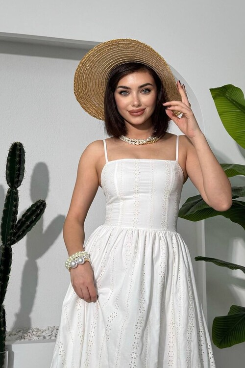 Rona İp Askılı Elbise