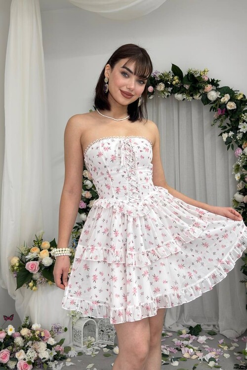 Sesura Straplez Elbise