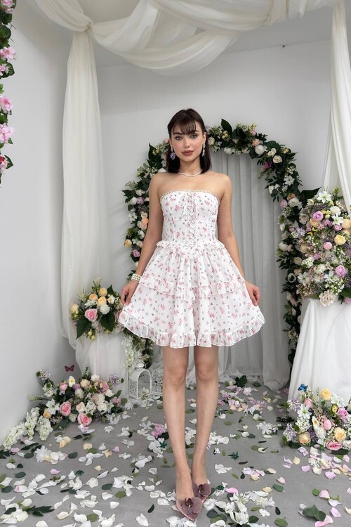 Sesura Straplez Elbise