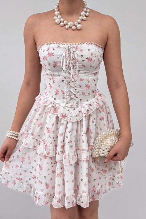 Sesura Straplez Elbise