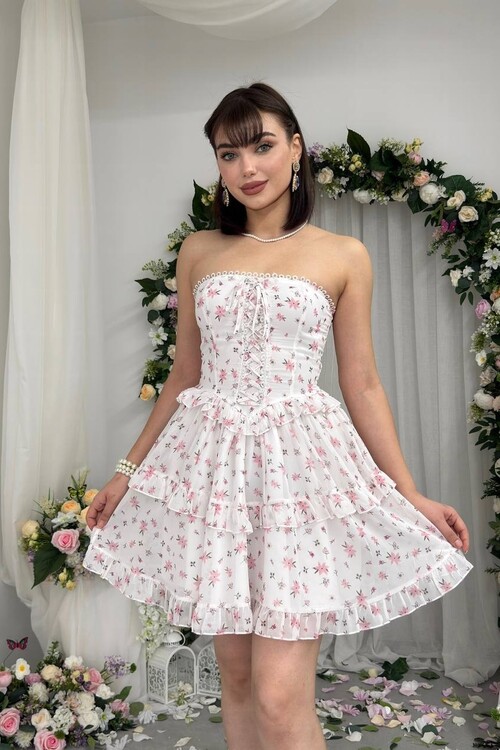 Sesura Straplez Elbise