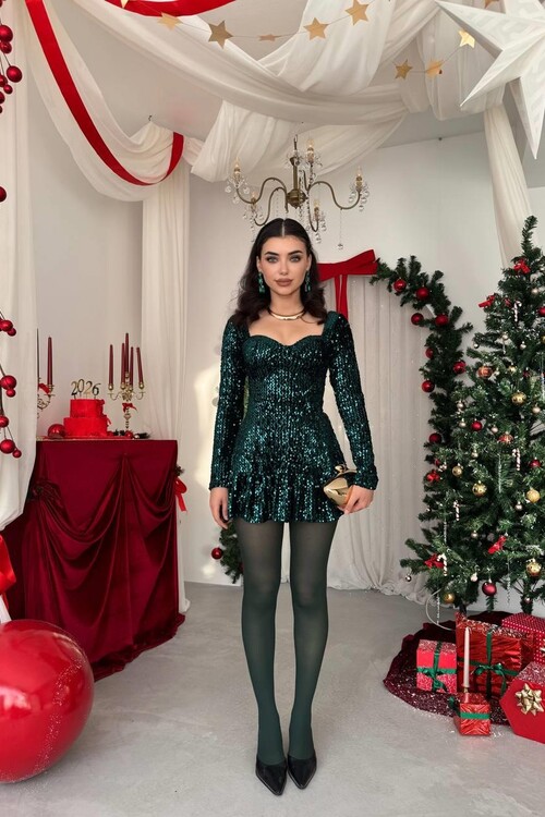 Sezi Pul Payet Elbise