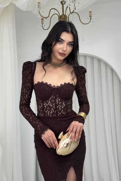 Siena Yırtmaç Detaylı Elbise