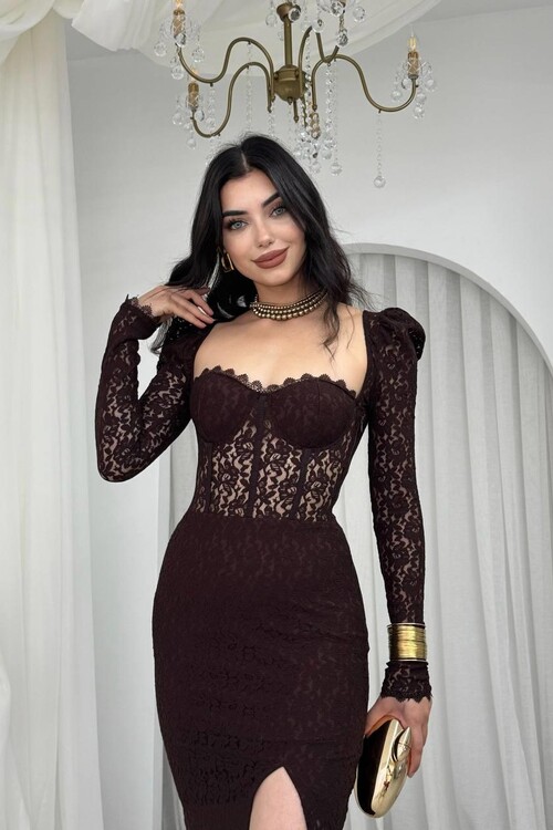 Siena Yırtmaç Detaylı Elbise