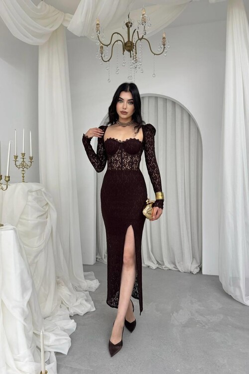 Siena Yırtmaç Detaylı Elbise