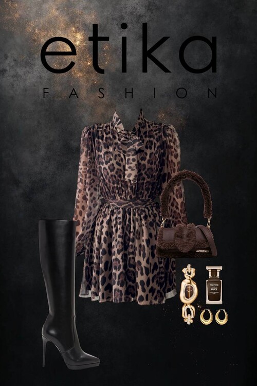 Tepa Fiyonk Detay Elbise