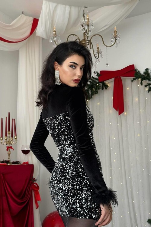 Tepu Tüy Detaylı Elbise