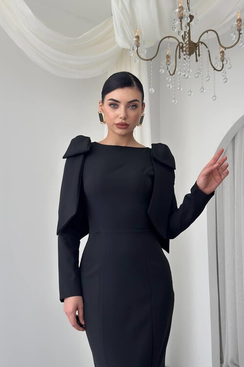 Tıv Bağcık & Düğme Detaylı Elbise