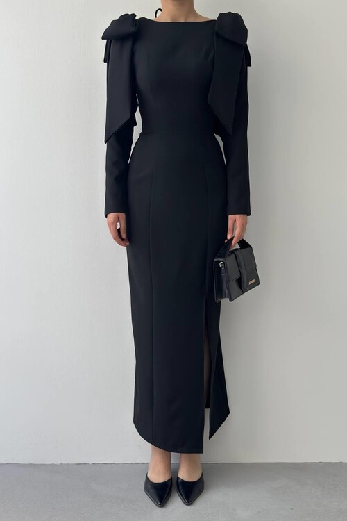 Tıv Bağcık & Düğme Detaylı Elbise