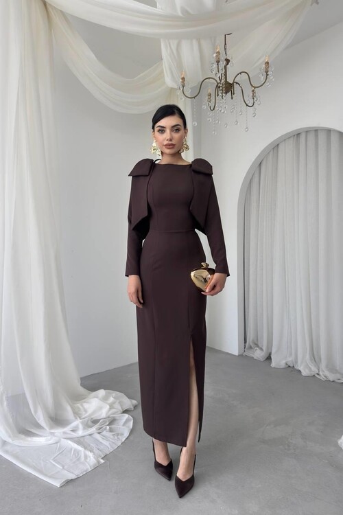 Tıv Bağcık & Düğme Detaylı Elbise