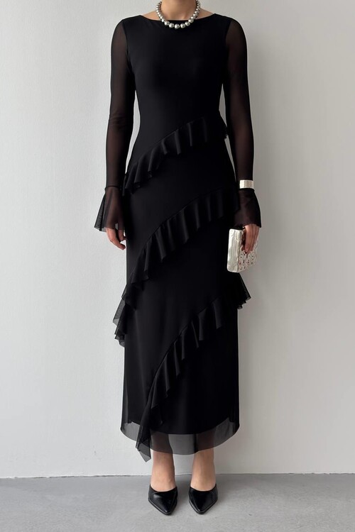 Vexi Fırfırlı Elbise