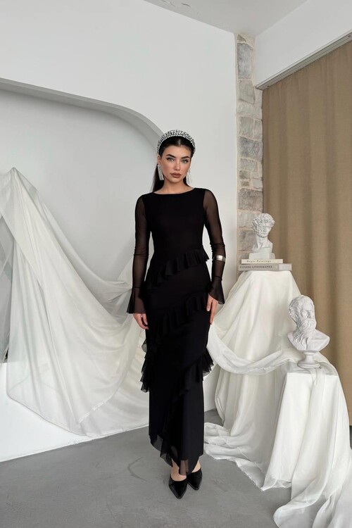 Vexi Fırfırlı Elbise