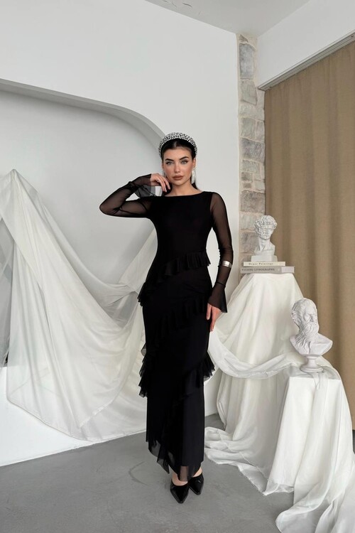 Vexi Fırfırlı Elbise