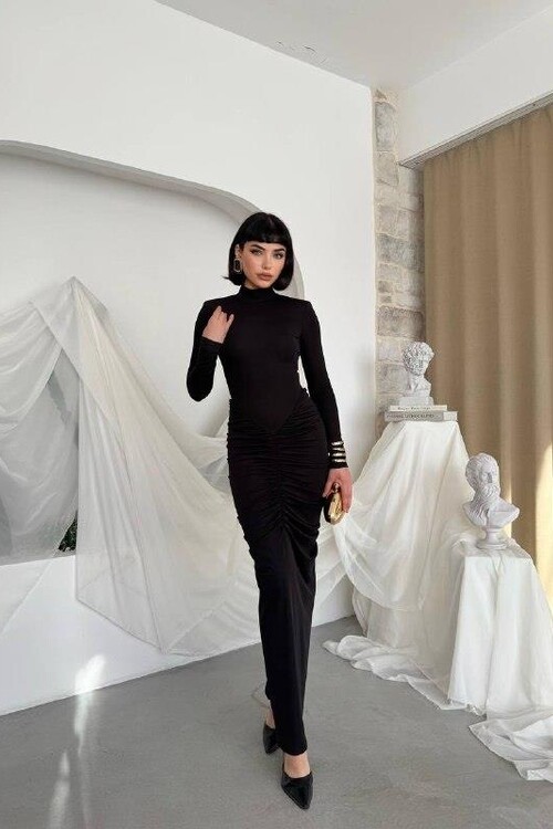 Wıno Sırt Dekolteli Elbise