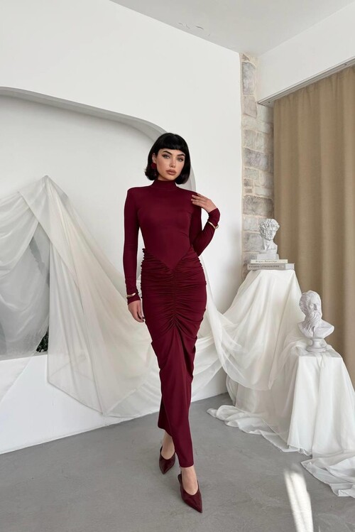 Wıno Sırt Dekolteli Elbise