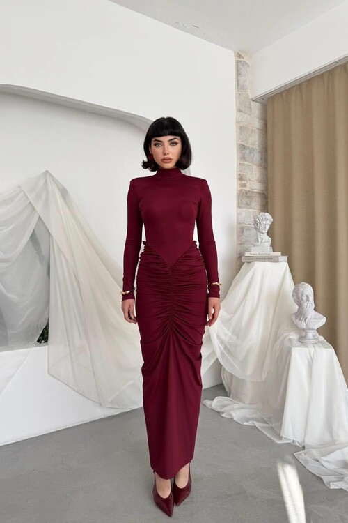 Wıno Sırt Dekolteli Elbise