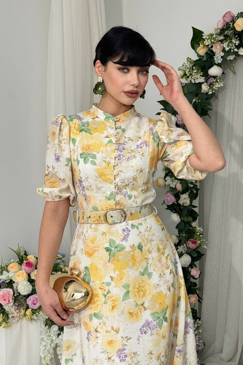 Woly Dress with Belt Detail