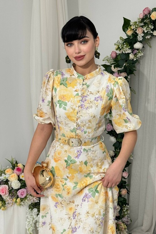 Woly Dress with Belt Detail