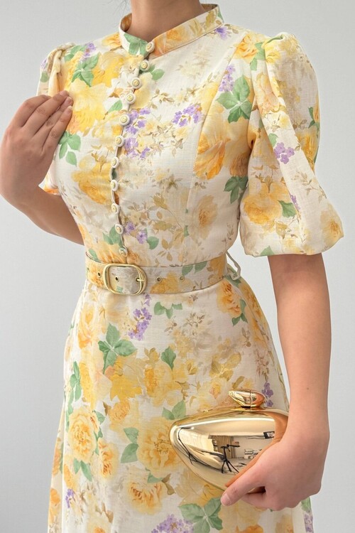 Woly Dress with Belt Detail