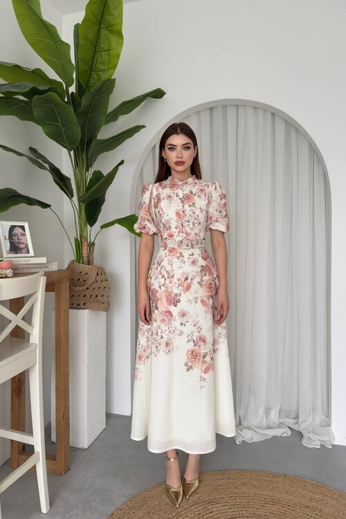 Woly Dress with Belt Detail