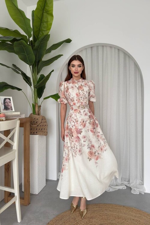 Woly Dress with Belt Detail