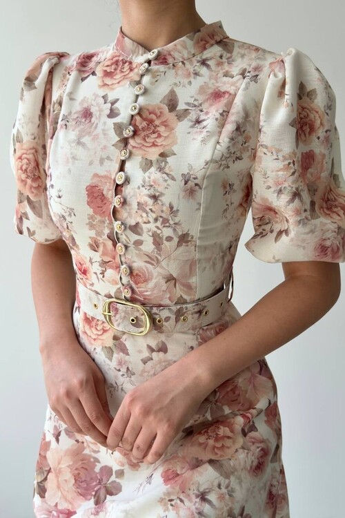 Woly Dress with Belt Detail