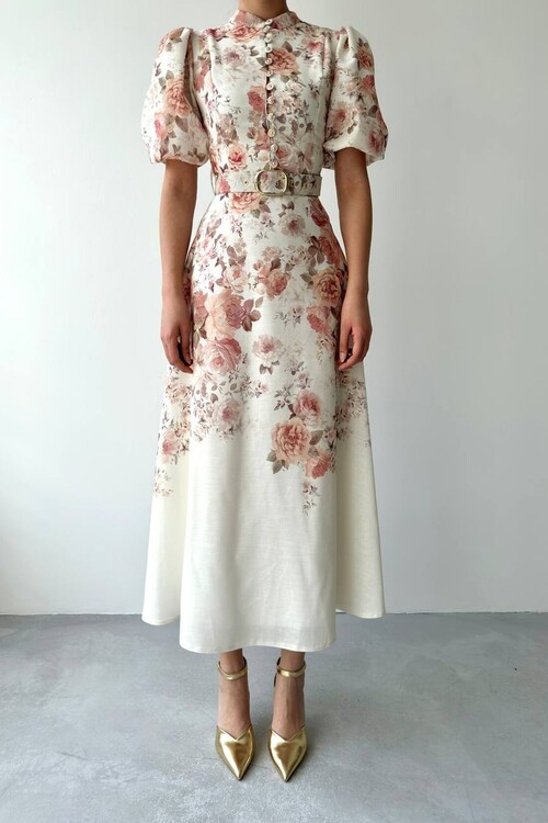 Woly Dress with Belt Detail