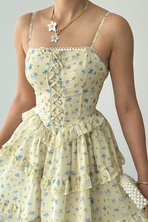 Yuma İp Askılı Elbise