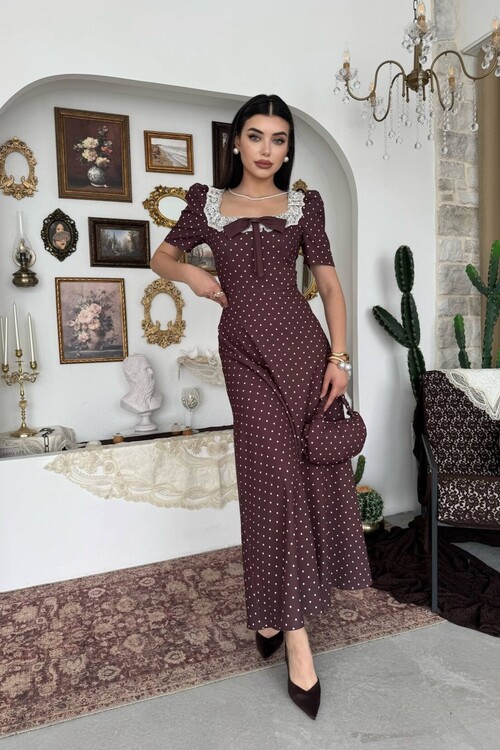 Zean Fiyonk Detaylı Elbise