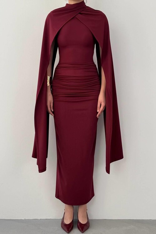 Zeyna Pelerinli Elbise