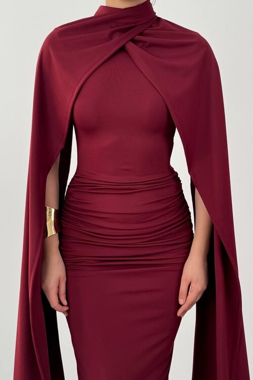 Zeyna Pelerinli Elbise