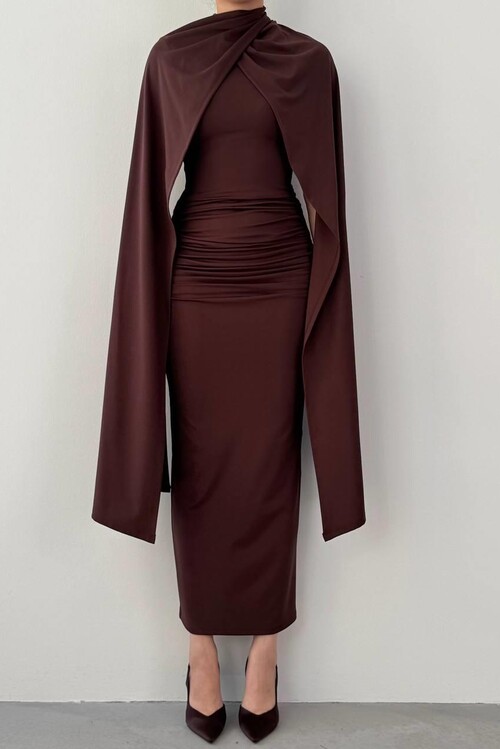 Zeyna Pelerinli Elbise