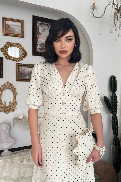 Zoen Düğme Detaylı Elbise